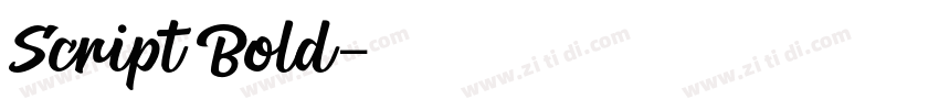 Script Bold字体转换